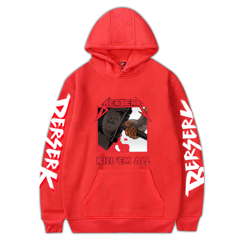 Anime Berserk Sword Wind Legend Around The Fall And Winter Fleece Hooded Sports Sweatshirt Fashion Trend Paragraph Couple