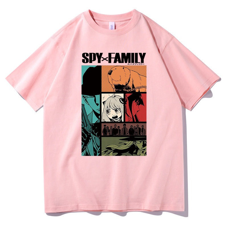 Espionage, Family, Anime, Pullover T Shirt, Loose Summer, Short Sleeve, Men and Women