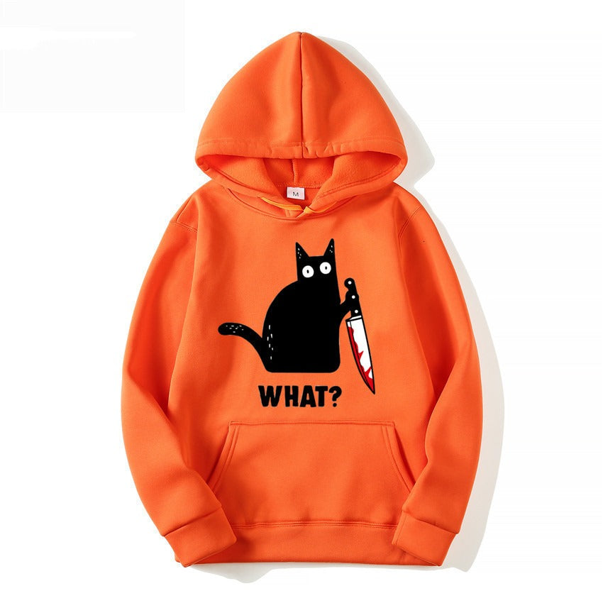 Funny Hip Hop Sweatshirt Clothing Streetwear Hoodies CAT WHA