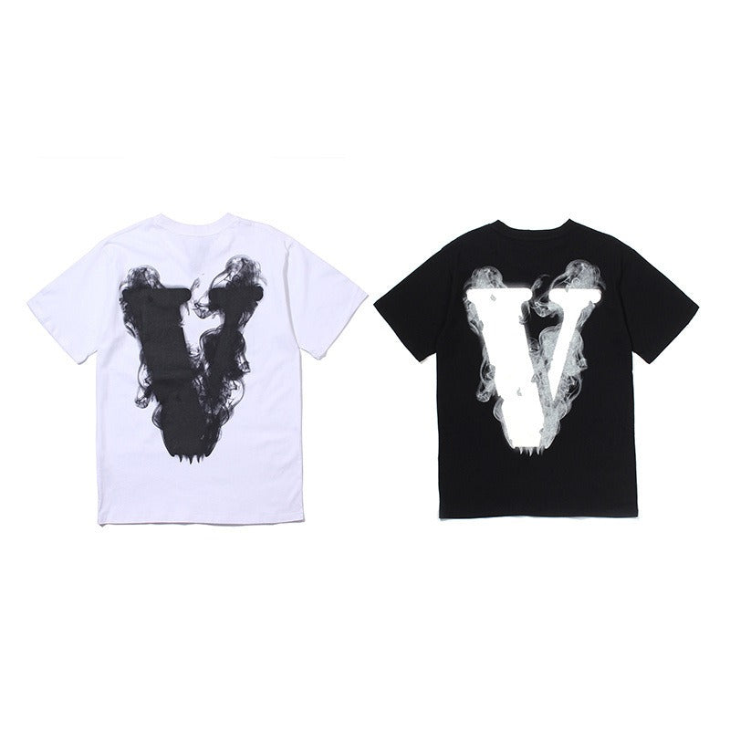 Vlone No Smoking19SS New T-shirt Loose Fashion Brand Short Sleeve T-shirt for Men and Women Couples