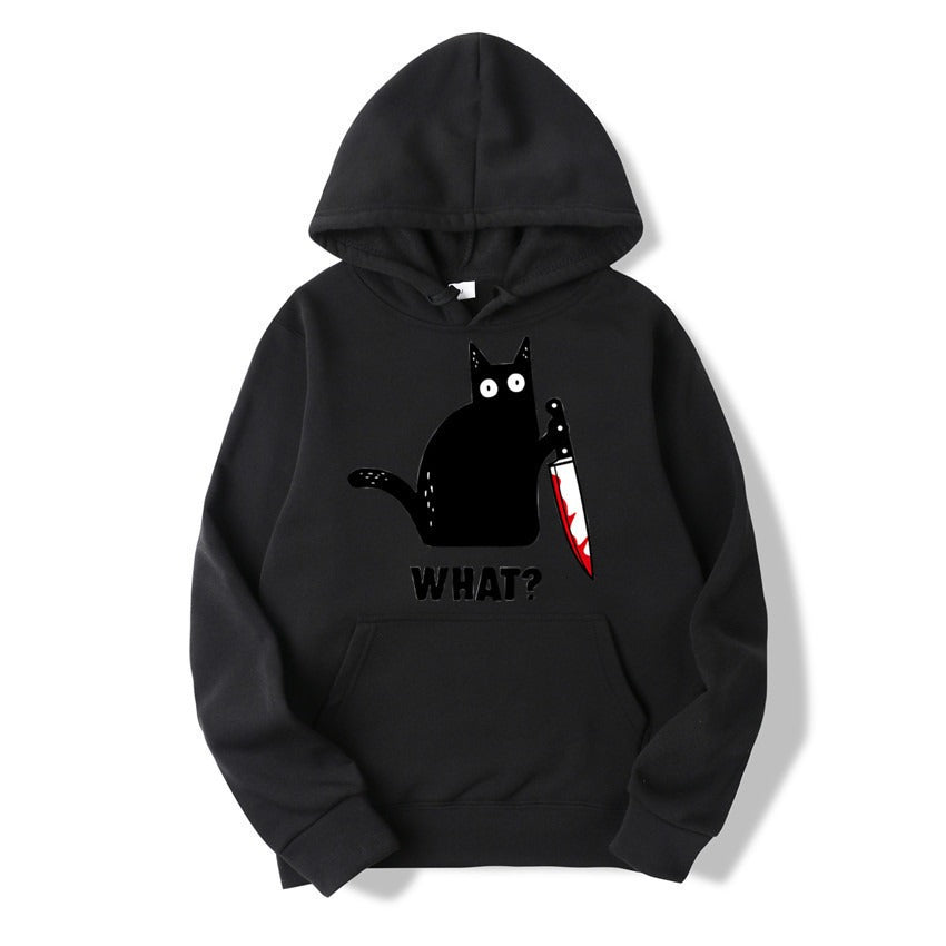 Funny Hip Hop Sweatshirt Clothing Streetwear Hoodies CAT WHA