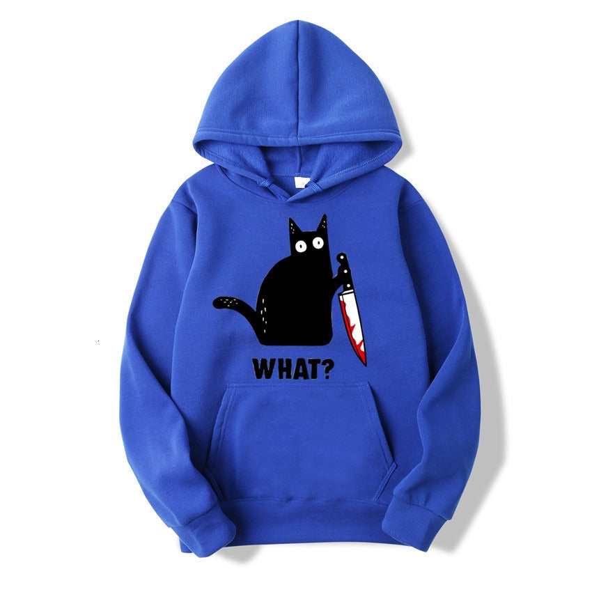 Funny Hip Hop Sweatshirt Clothing Streetwear Hoodies CAT WHA