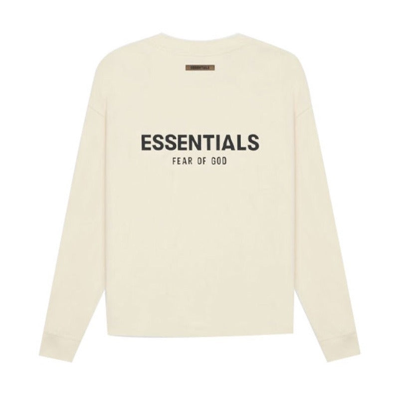 FEAR OF GOD Double Thread Essentials New Pressure Glue Long Sleeved Fog High Street Loose Casual Mens T Shirt