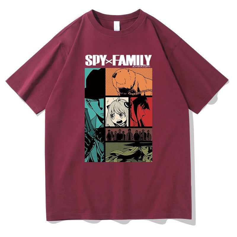 Espionage, Family, Anime, Pullover T Shirt, Loose Summer, Short Sleeve, Men and Women