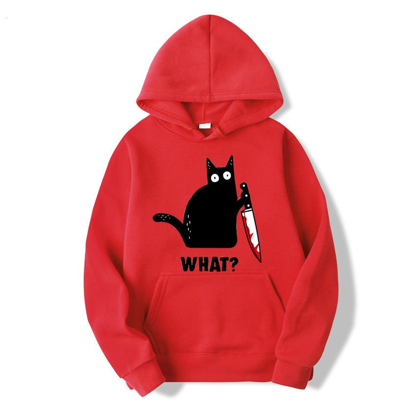 Funny Hip Hop Sweatshirt Clothing Streetwear Hoodies CAT WHA