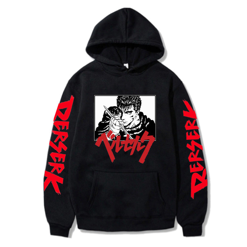 Anime Berserk Sword Wind Legend Around The Fall And Winter Fleece Hooded Sports Sweatshirt Fashion Couple Models