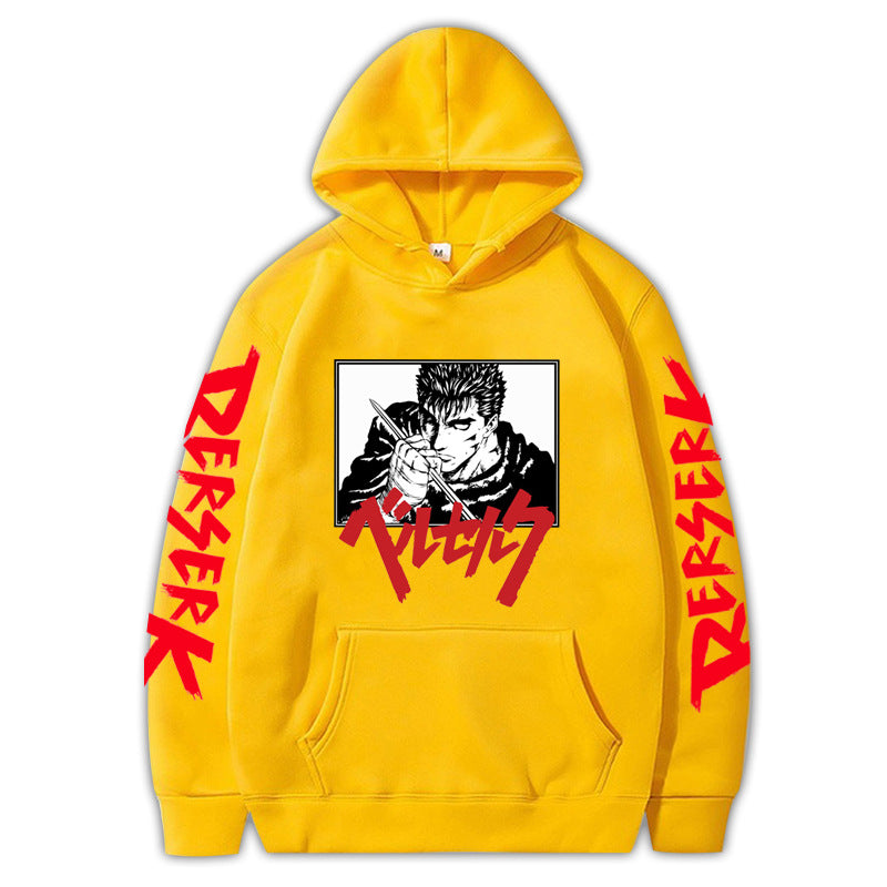 Anime Berserk Sword Wind Legend Around The Fall And Winter Fleece Hooded Sports Sweatshirt Fashion Couple Models