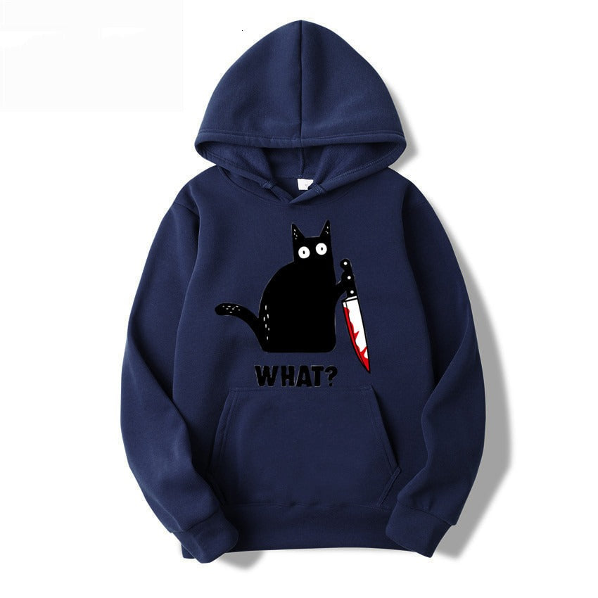 Funny Hip Hop Sweatshirt Clothing Streetwear Hoodies CAT WHA