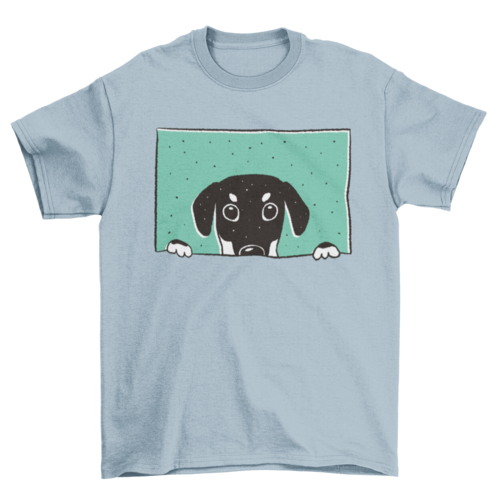 Peeking doberman t-shirt